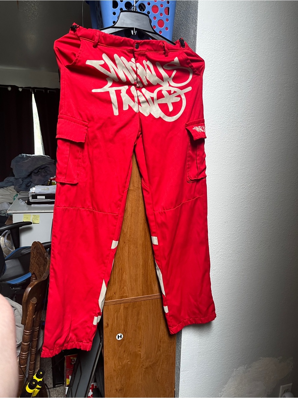 Red Graffiti Cargo Pants